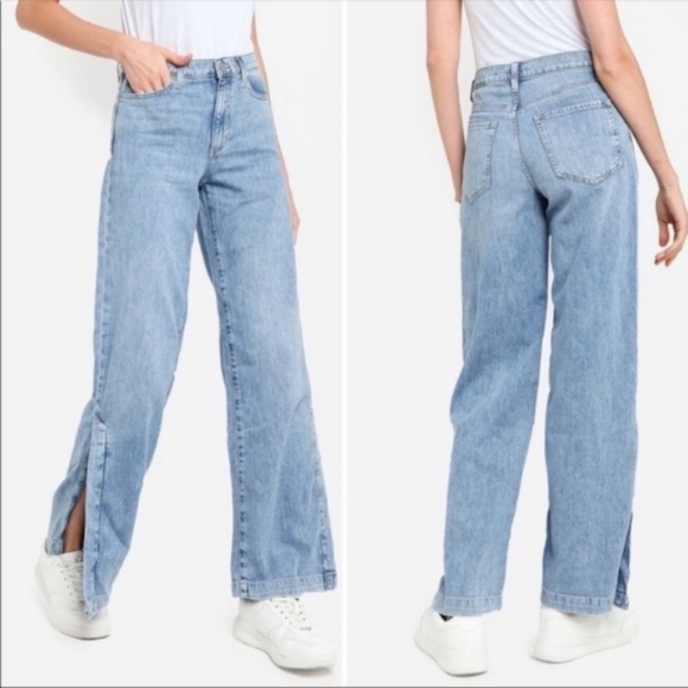 NEW Banana Republic high rise wide leg jeans